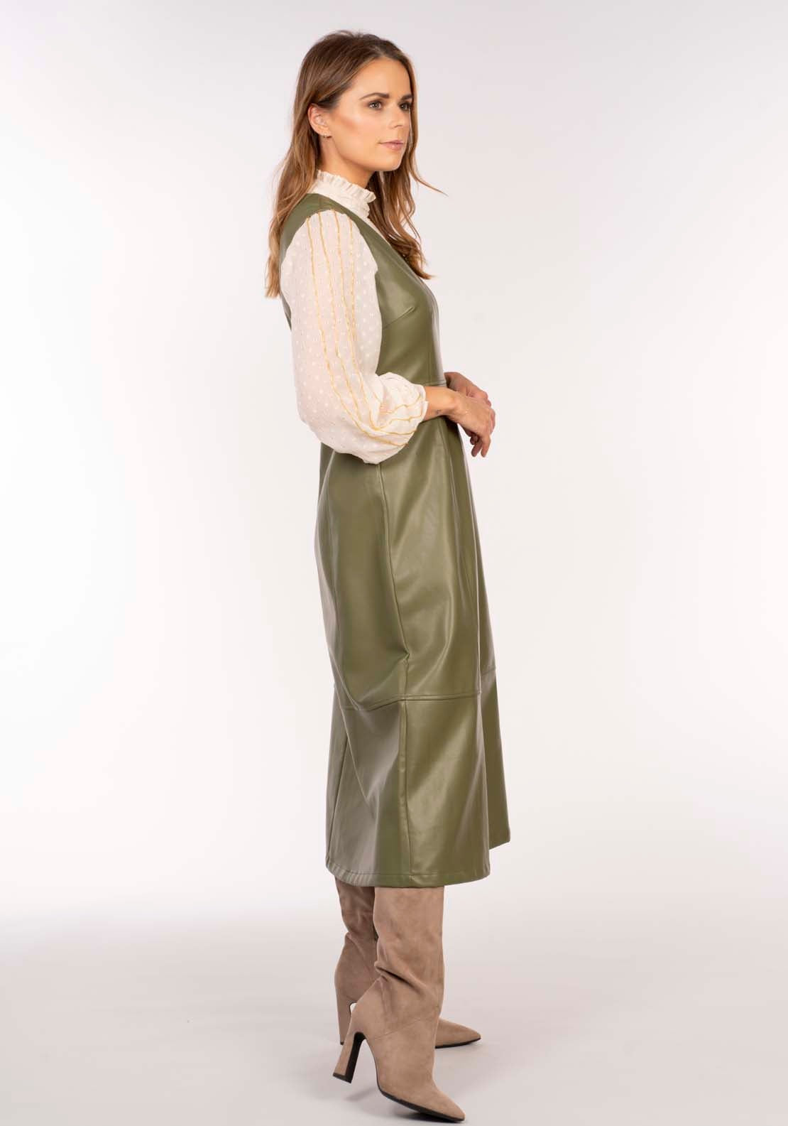 Naoise Ss Pu Dress - Green 2 Shaws Department Stores