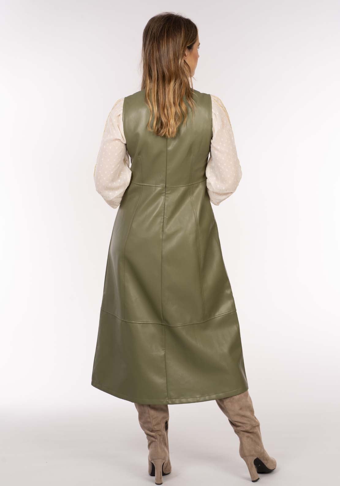 Naoise Ss Pu Dress - Green 7 Shaws Department Stores