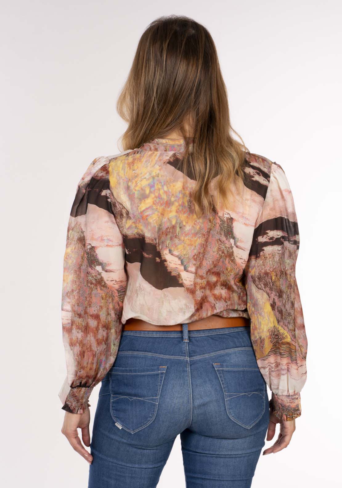 Naoise Dbl V Blouse - Print 3 Shaws Department Stores