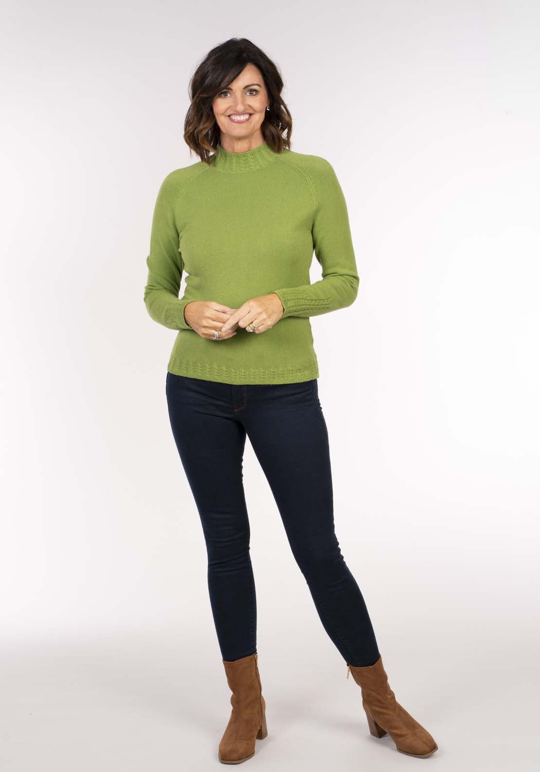 Tea Lane Turtle Neck - Green 5 Shaws Department Stores
