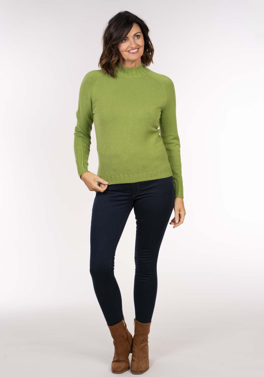 Tea Lane Turtle Neck - Green 2 Shaws Department Stores