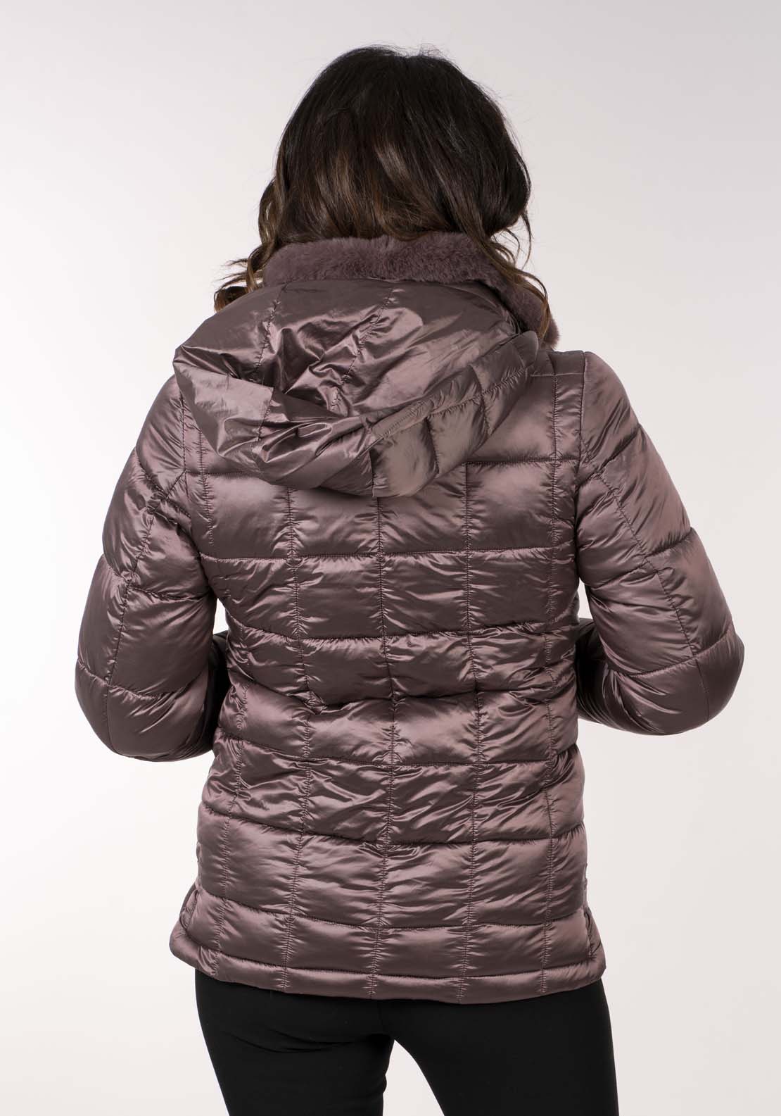 Tea Lane Square Pad Jacket - Shiny Petrol 5 Shaws Department Stores