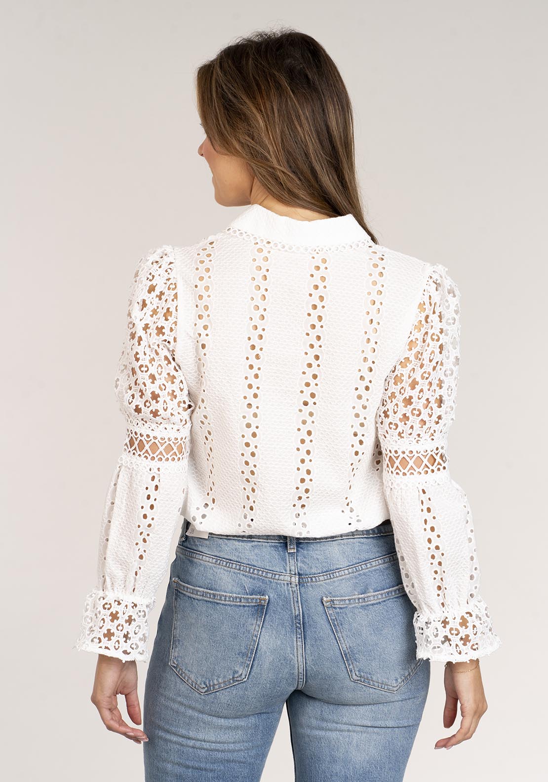 Naoise Embroidered Shirt - White 4 Shaws Department Stores