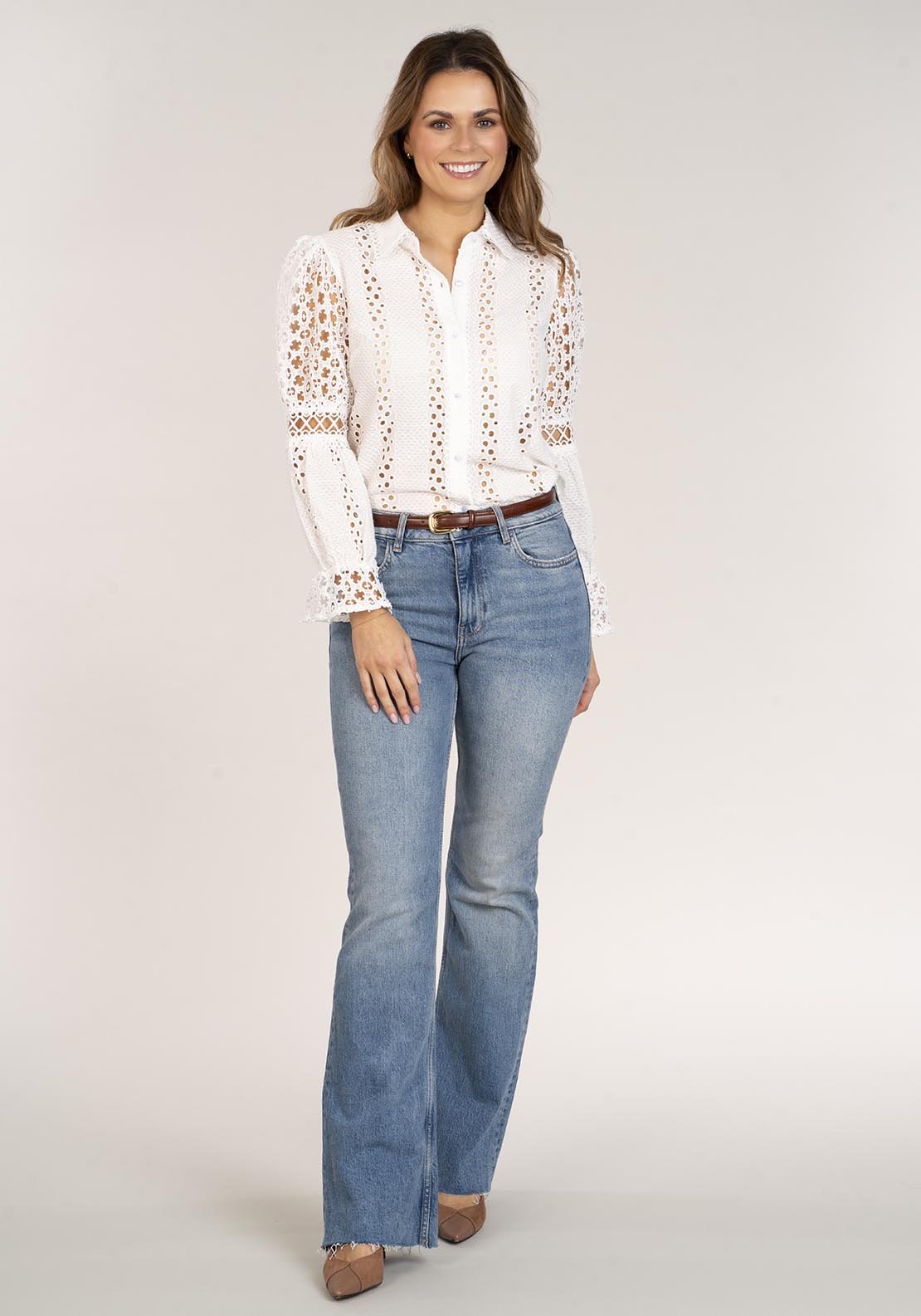 Naoise Embroidered Shirt - White 6 Shaws Department Stores