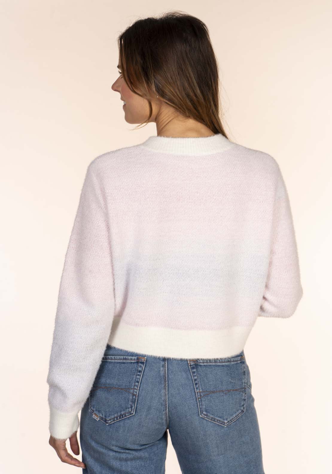 Naoise Feather Ombre Cardigan - Lilac 4 Shaws Department Stores