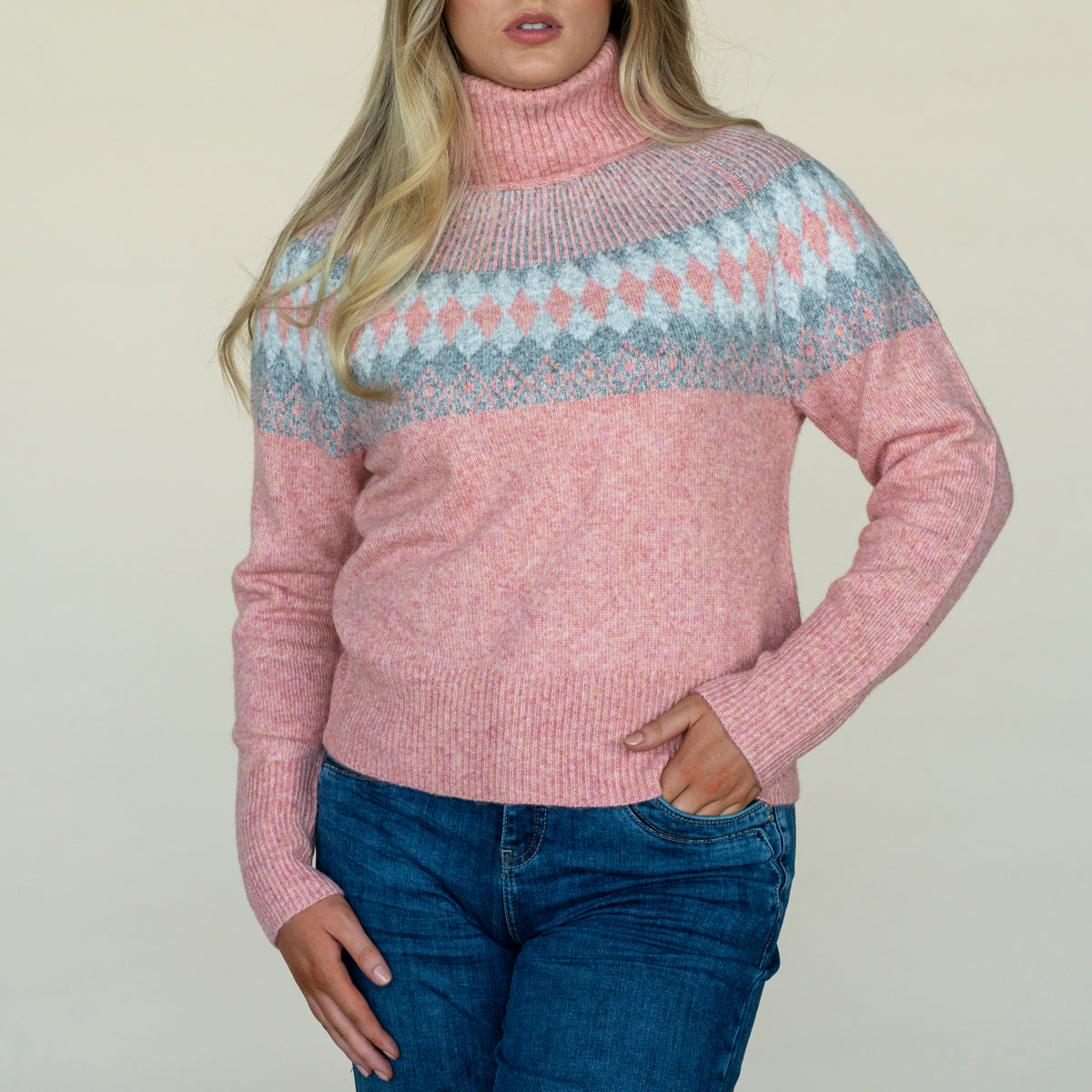 Fairisle Roll Neck Sweater