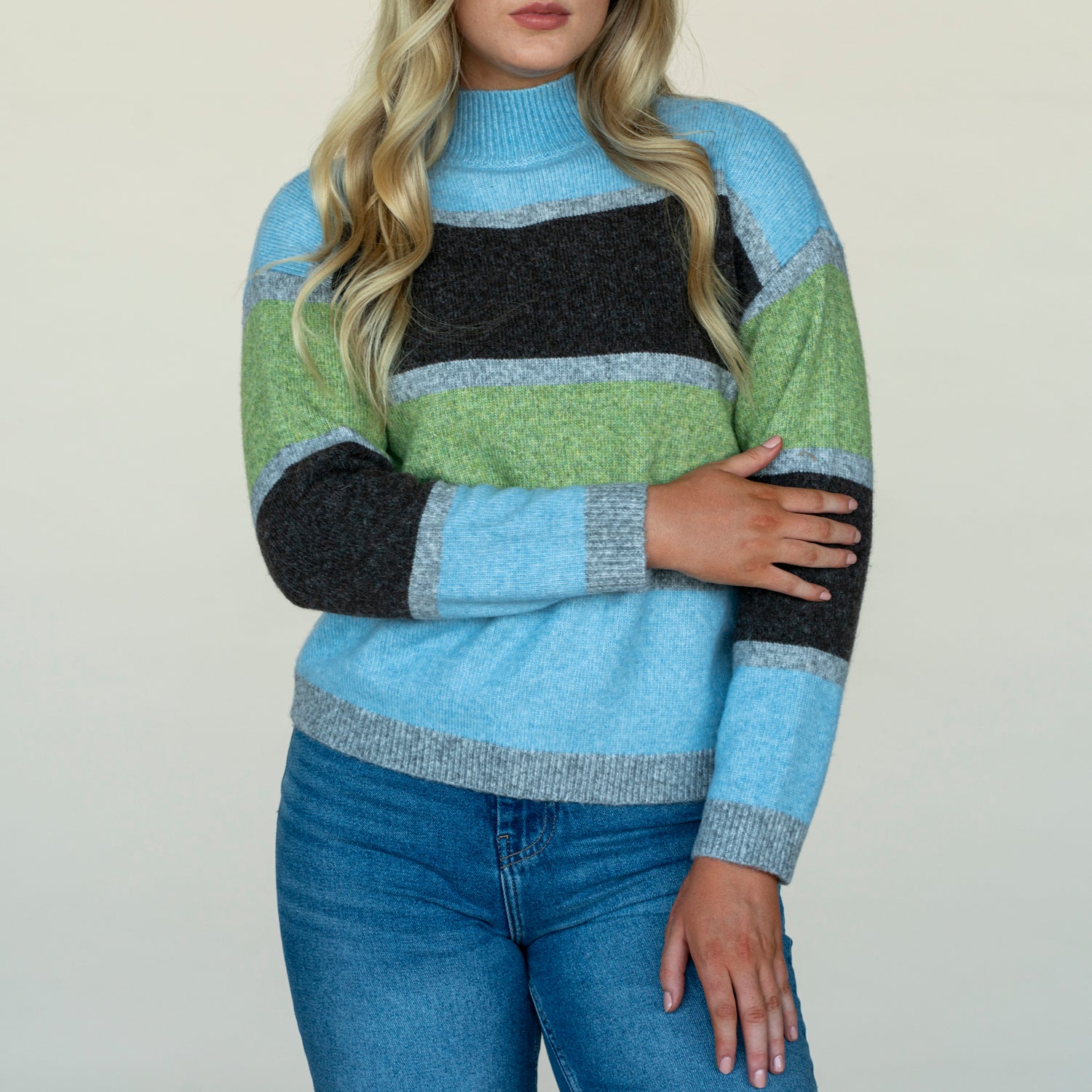 Naoise Stripe Turtle Sweater 1 Shaws Department Stores