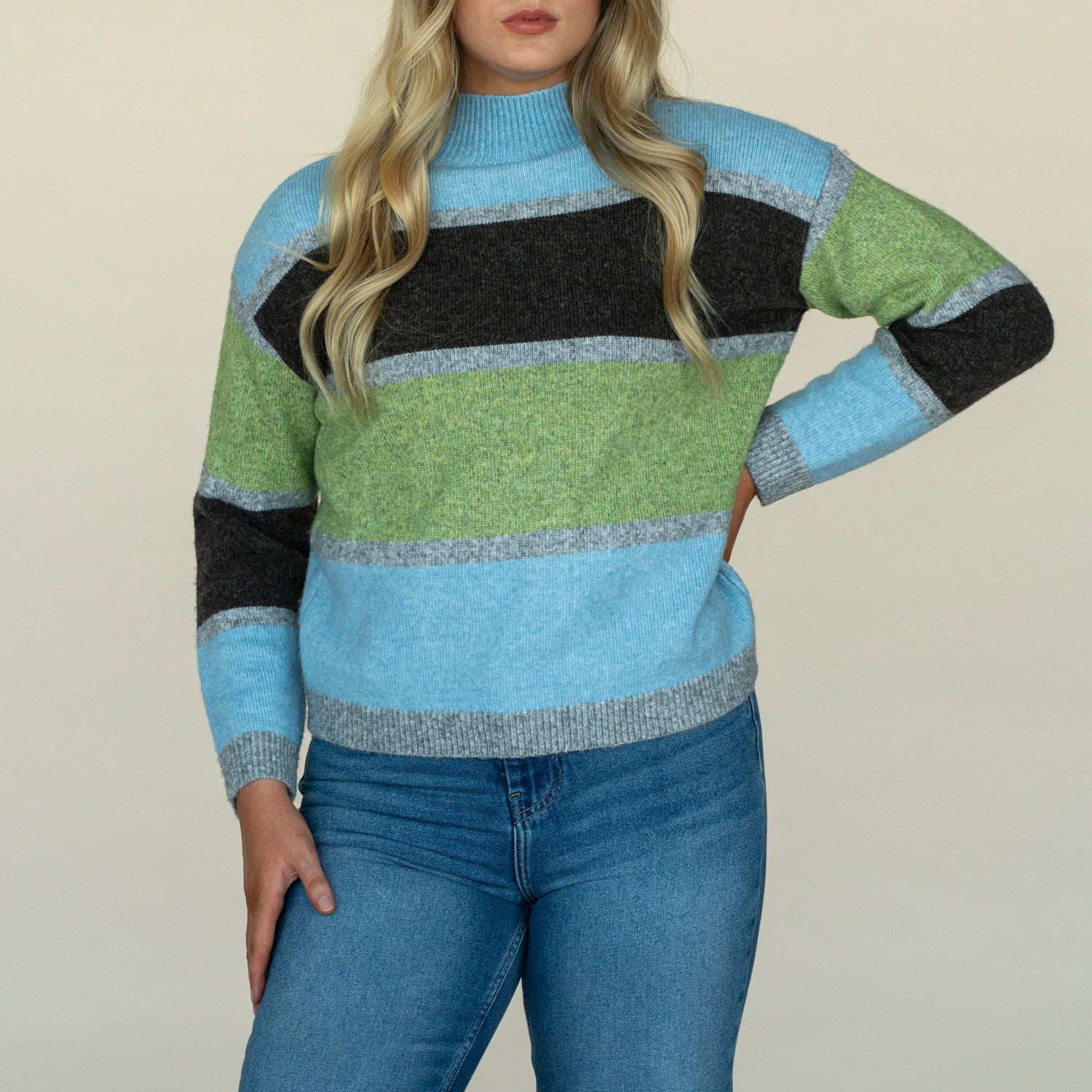 Naoise Stripe Turtle Sweater 3 Shaws Department Stores