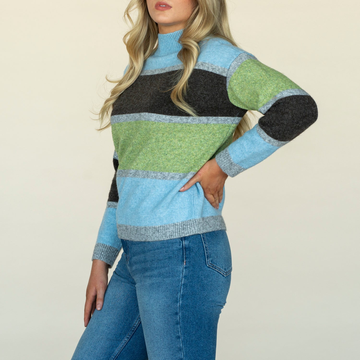 Naoise Stripe Turtle Sweater 2 Shaws Department Stores