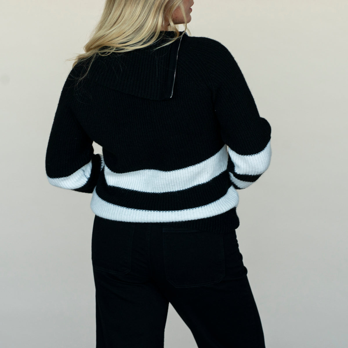 Side Zip Sweater - Black