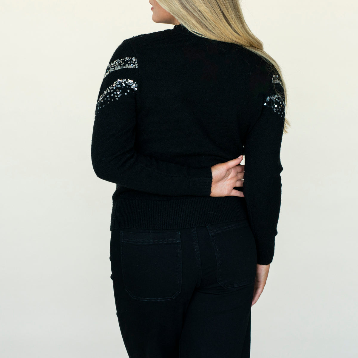 Sequin Sweatre - Black