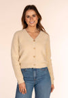 V Neck Cardigan - Taupe