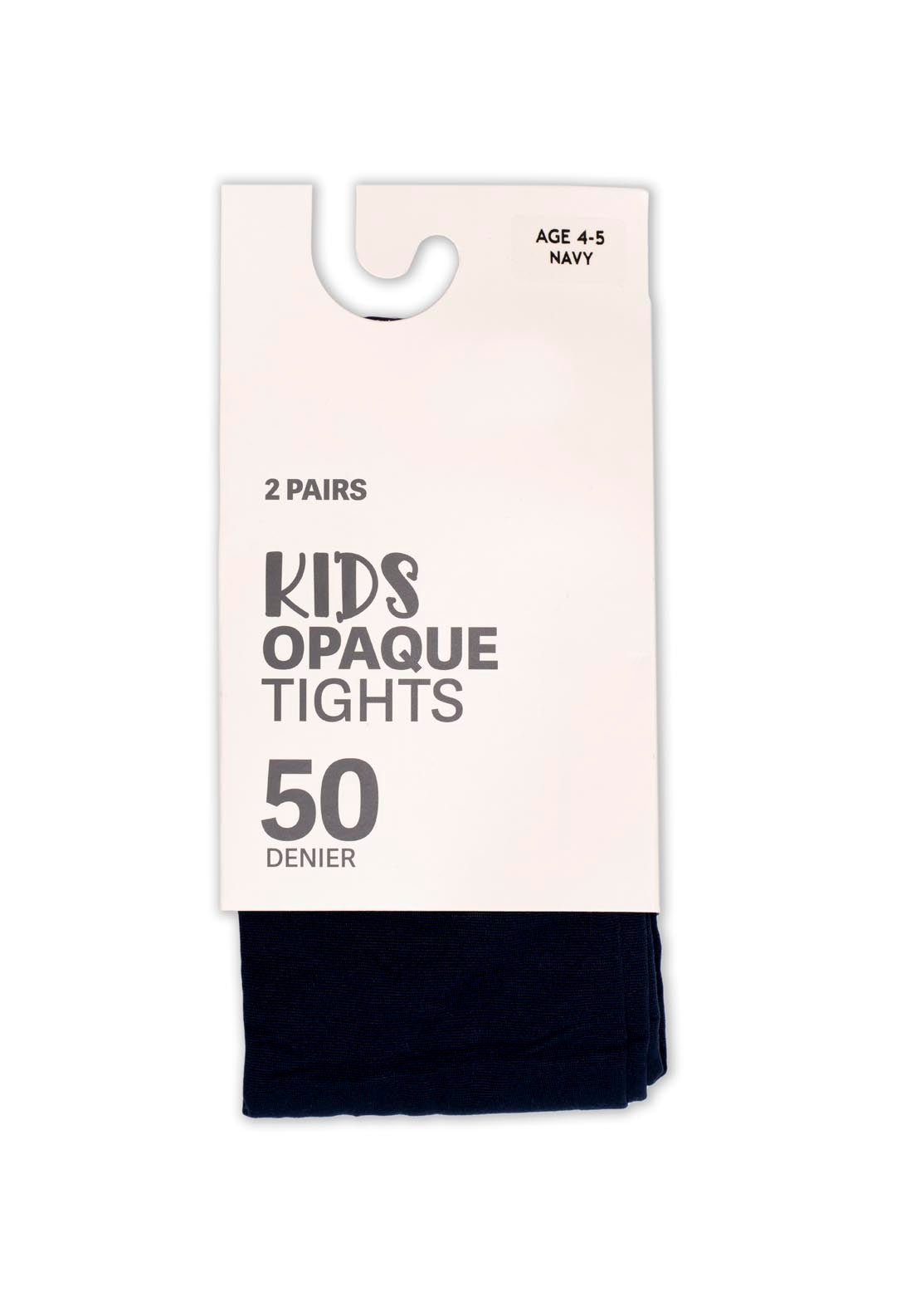 Shaws Tights &amp; Socks 2 Pairs Kids Opaque Tights - Blue 1 Shaws Department Stores