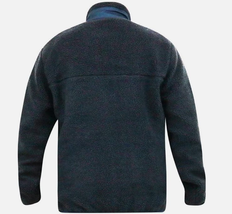 Spilt Star Sherpa Fleece Jacket - Navy 3 Shaws Department Stores