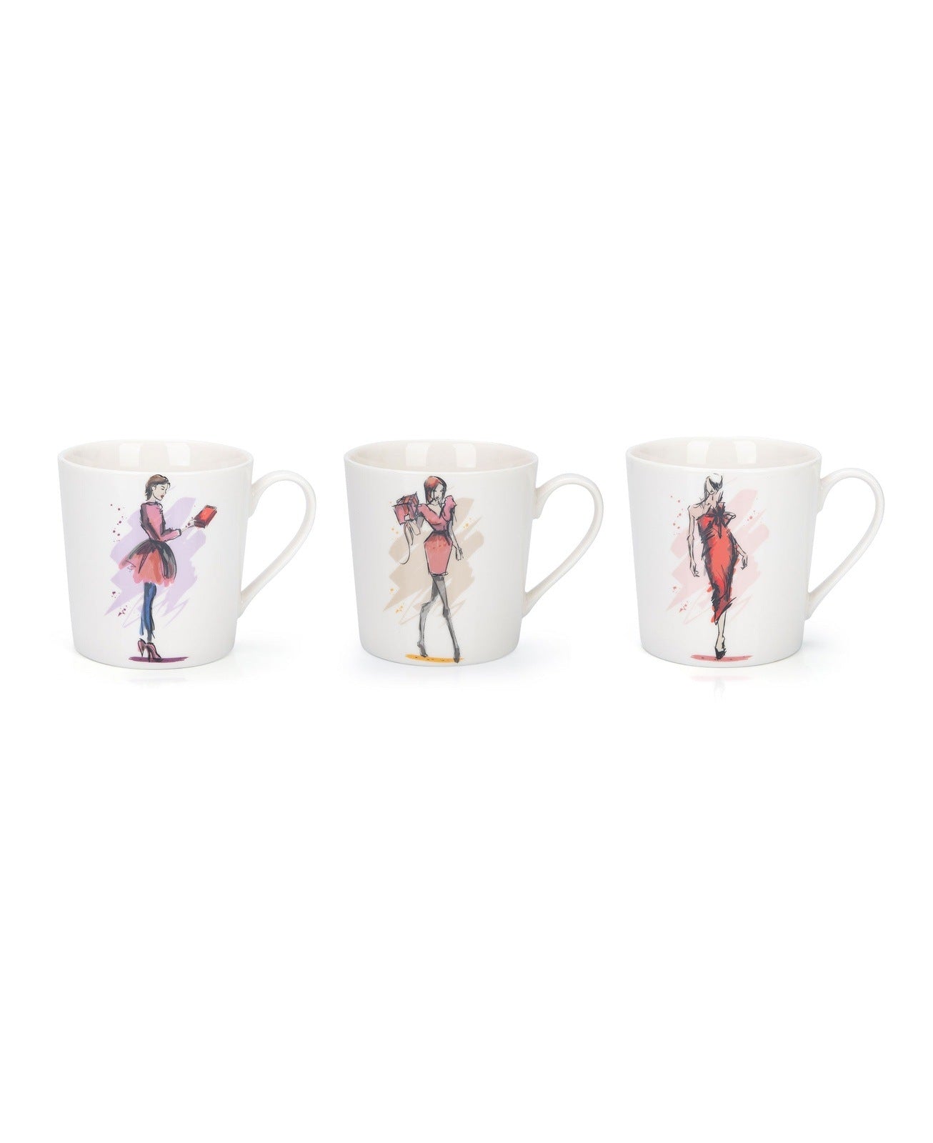 Mindy Brownes High Fashion Set Of 6 Mugs - White 1 Shaws Department Stores