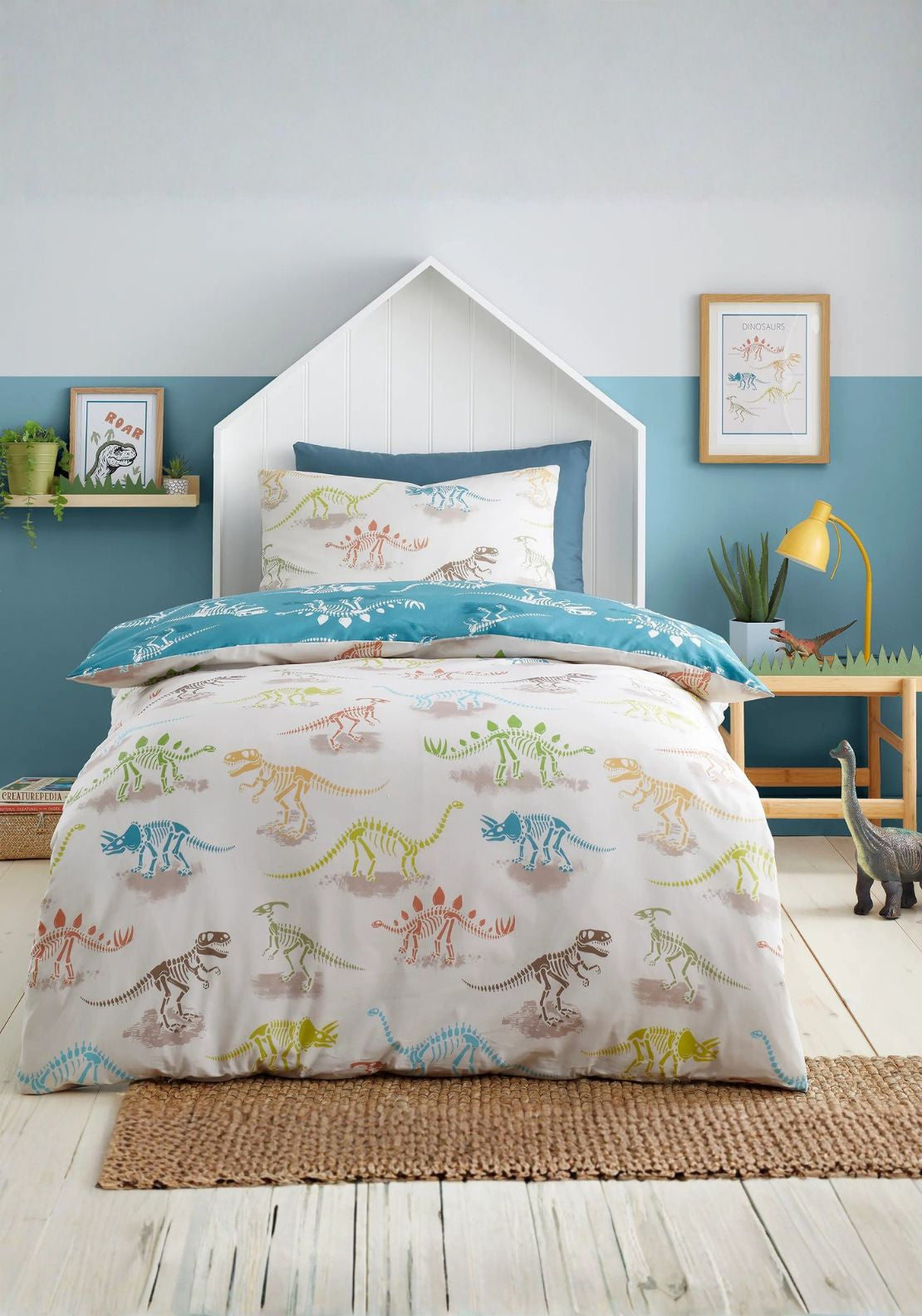 Bedlam Skeleton Dino Duvet Cover Set - Nude 1 Shaws Department Stores