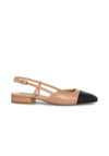 Low Heeled Ch  Pump - Tan