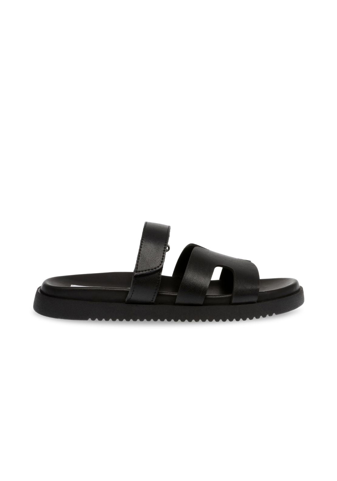 Steve Madden Slip On H Sandal - Black 1 Shaws Department Stores