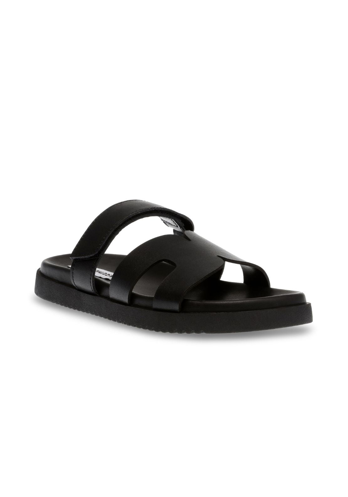 Steve Madden Slip On H Sandal - Black 3 Shaws Department Stores