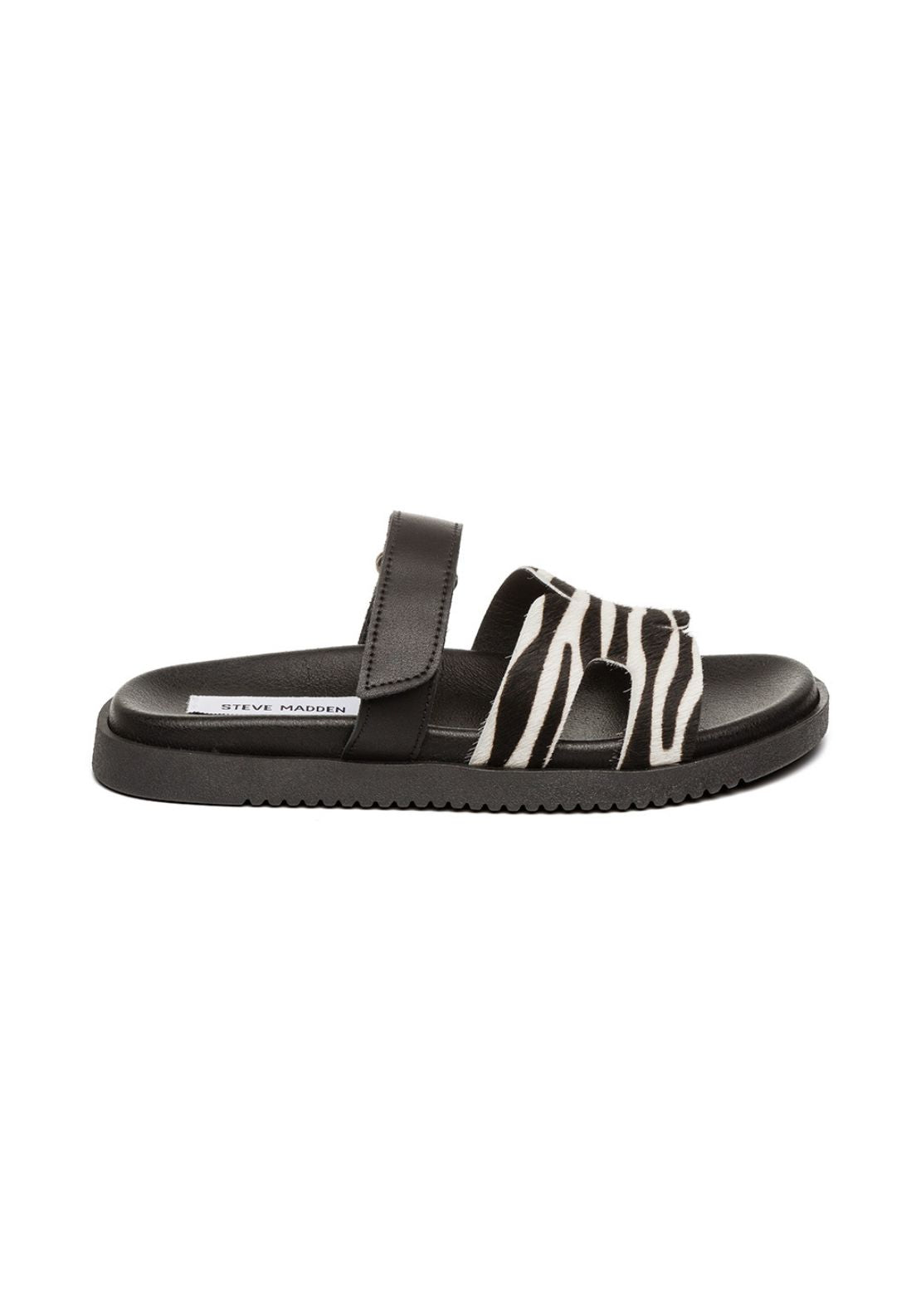 Steve Madden Slip On H Sandal - Black/zebra 1 Shaws Department Stores