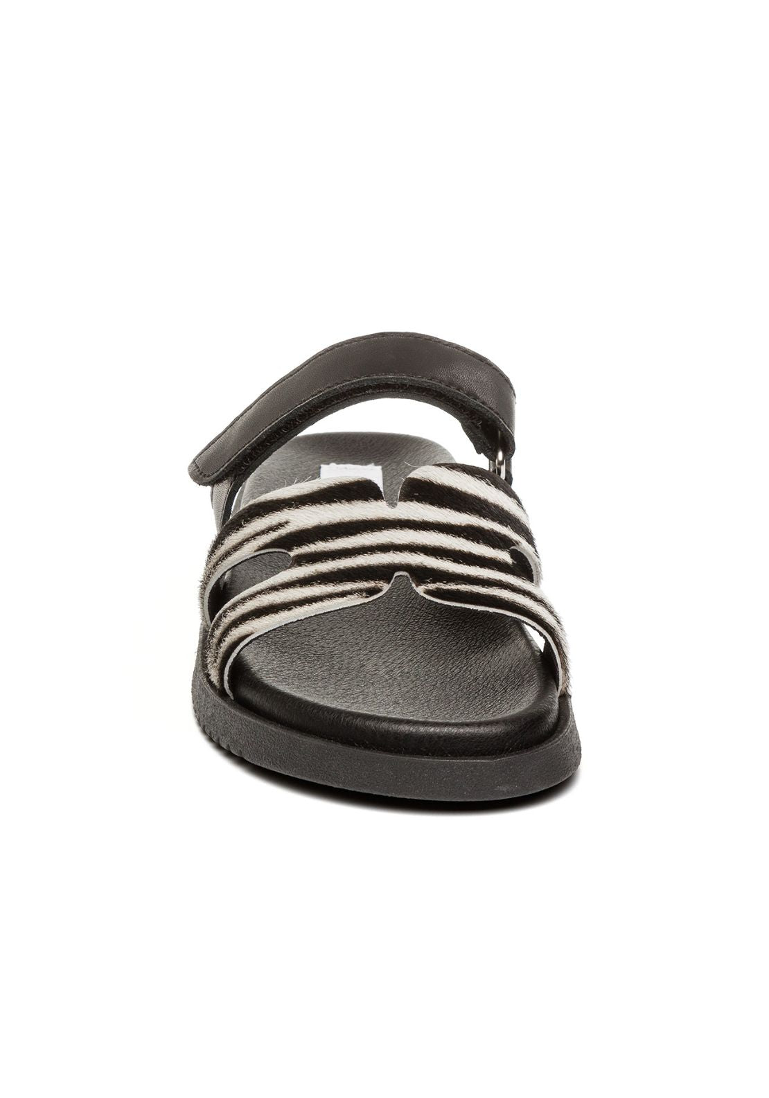 Steve Madden Slip On H Sandal - Black/zebra 3 Shaws Department Stores