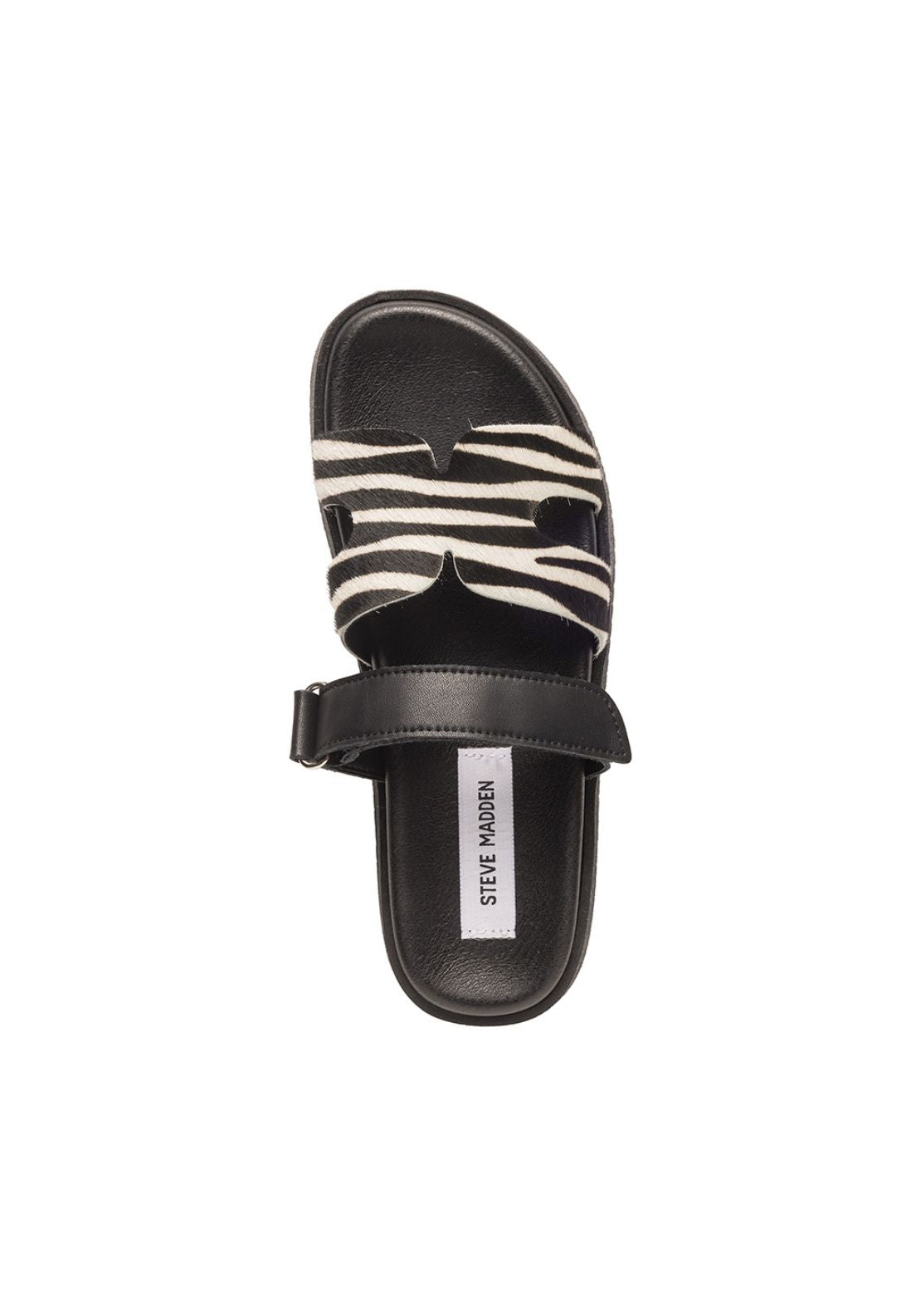 Steve Madden Slip On H Sandal - Black/zebra 5 Shaws Department Stores