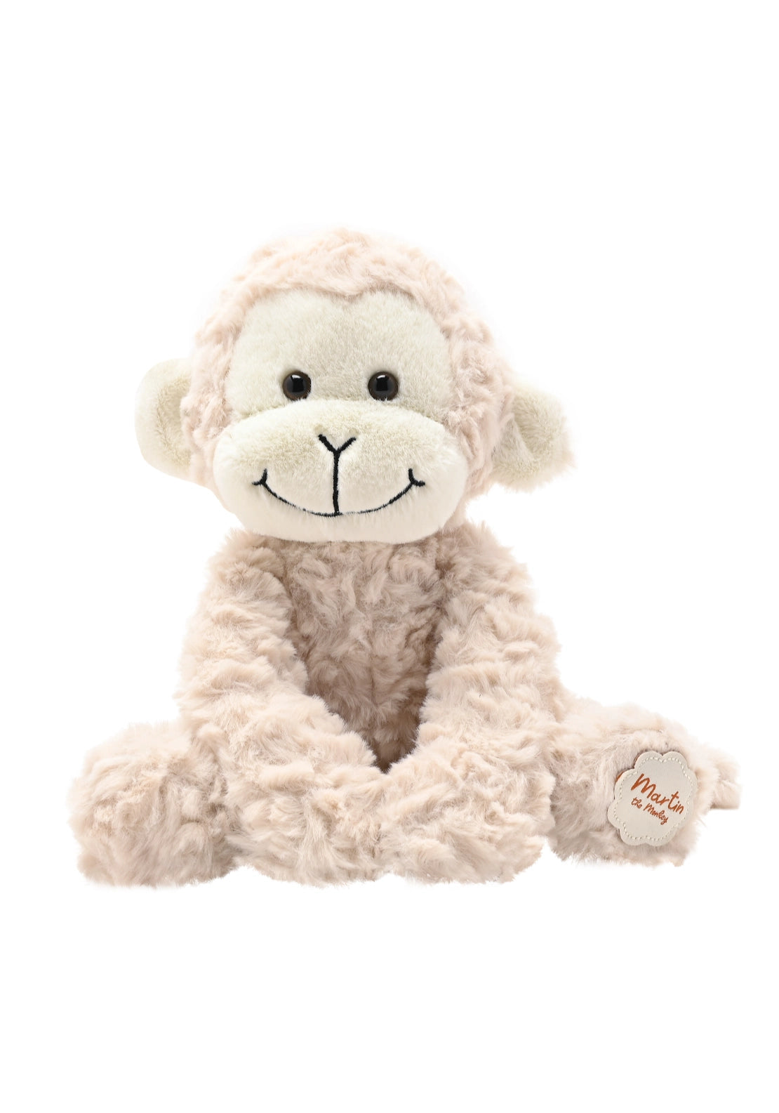 Martin The Plush Sitting Light Monkey - Brown