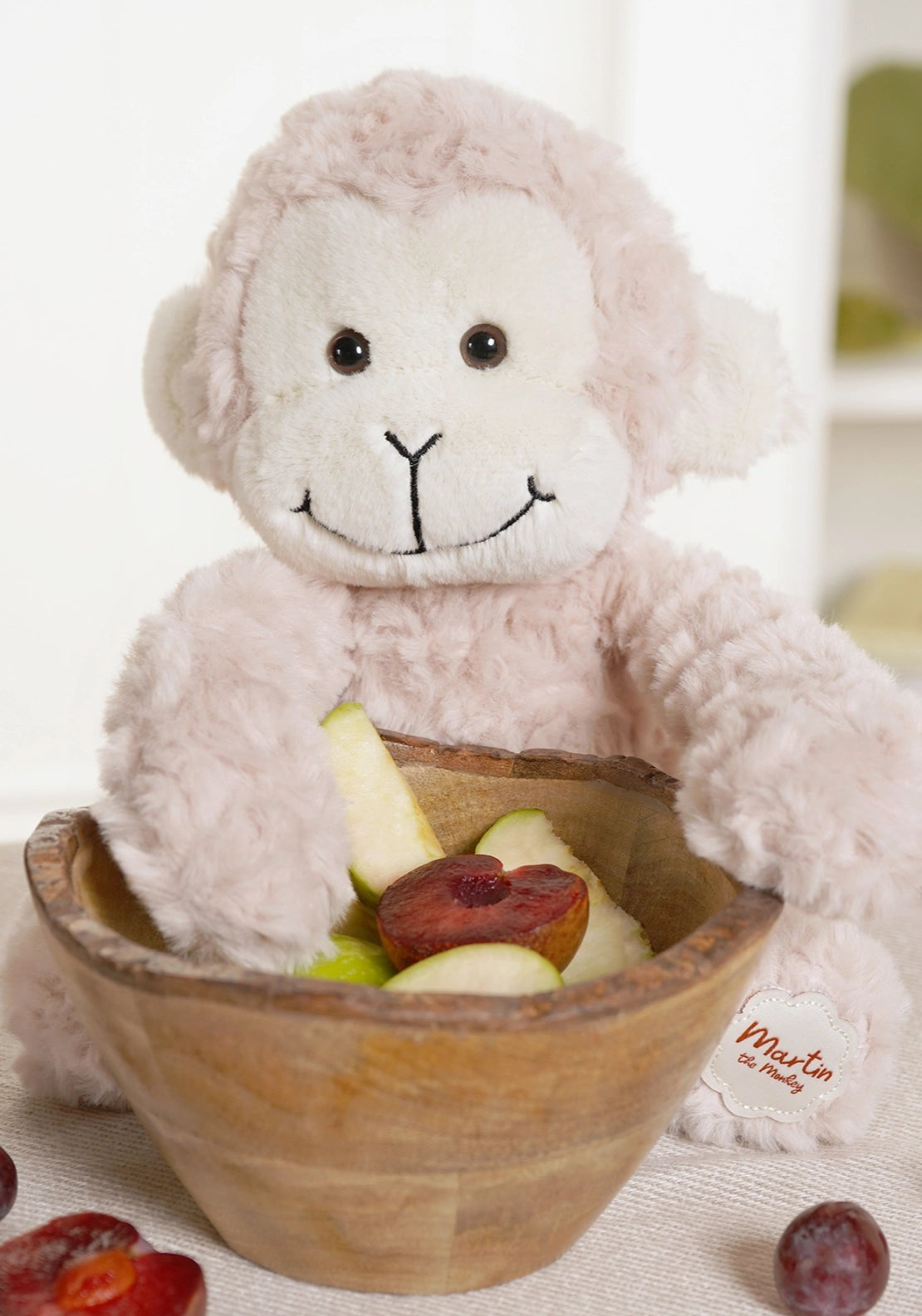 Martin The Plush Sitting Light Monkey - Brown