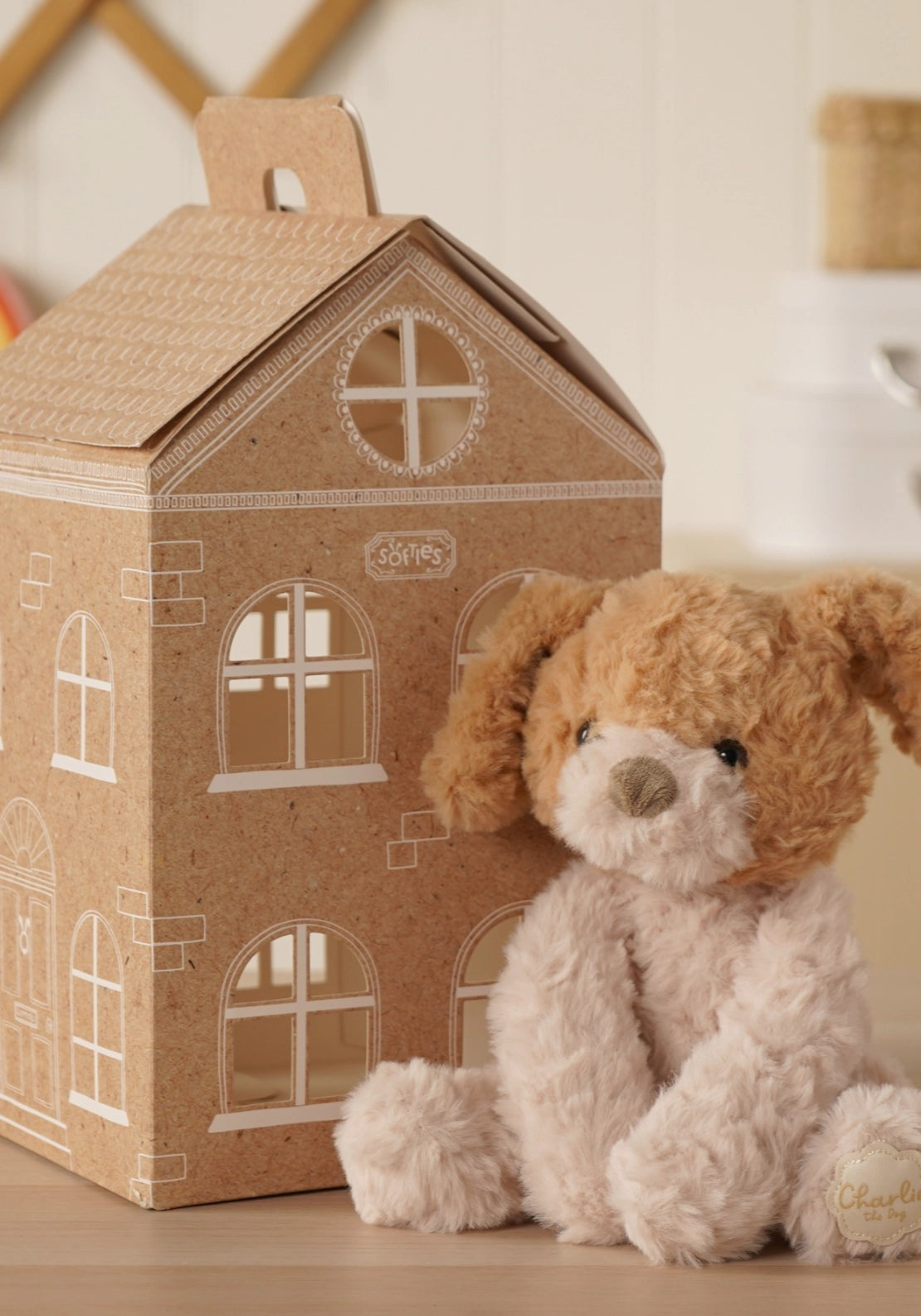 Charlie The Plush Sitting Dog - Multi