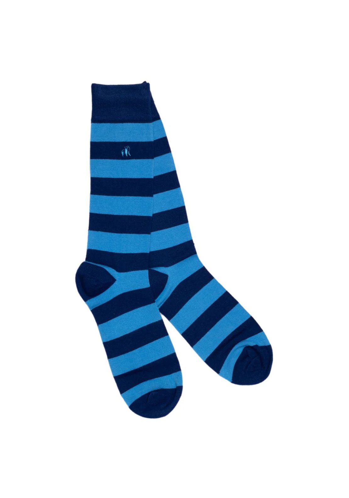 Swole Panda Stripe Socks - Blue 1 Shaws Department Stores