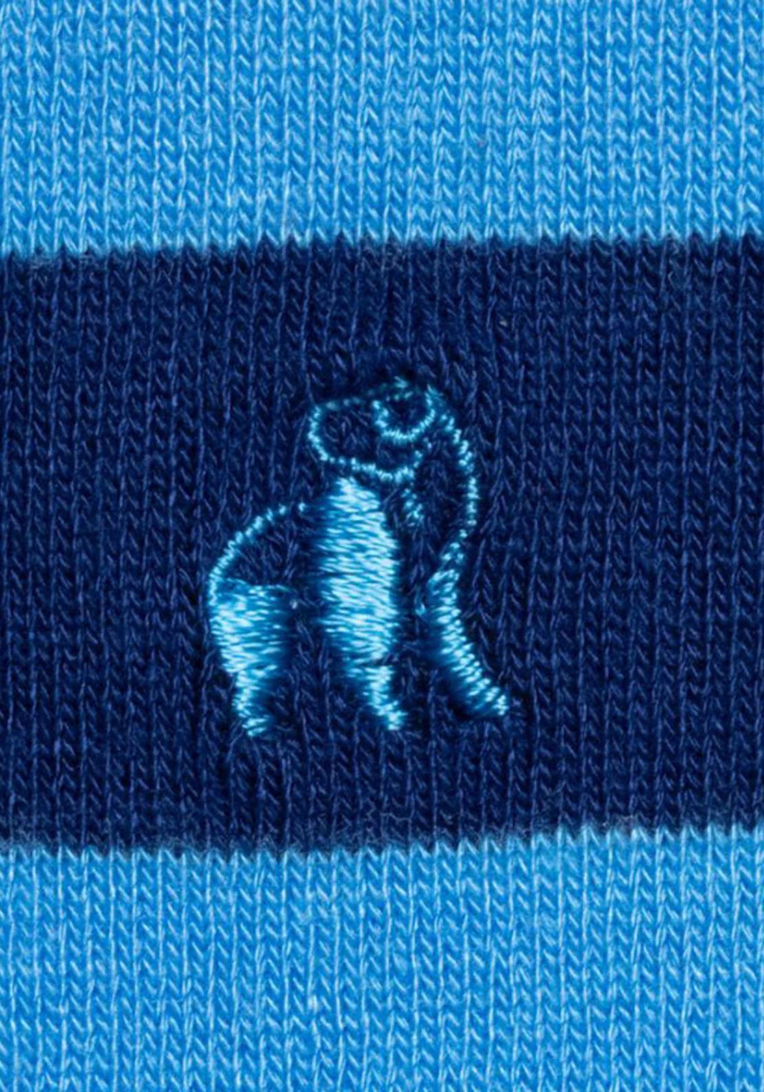 Swole Panda Stripe Socks - Blue 3 Shaws Department Stores