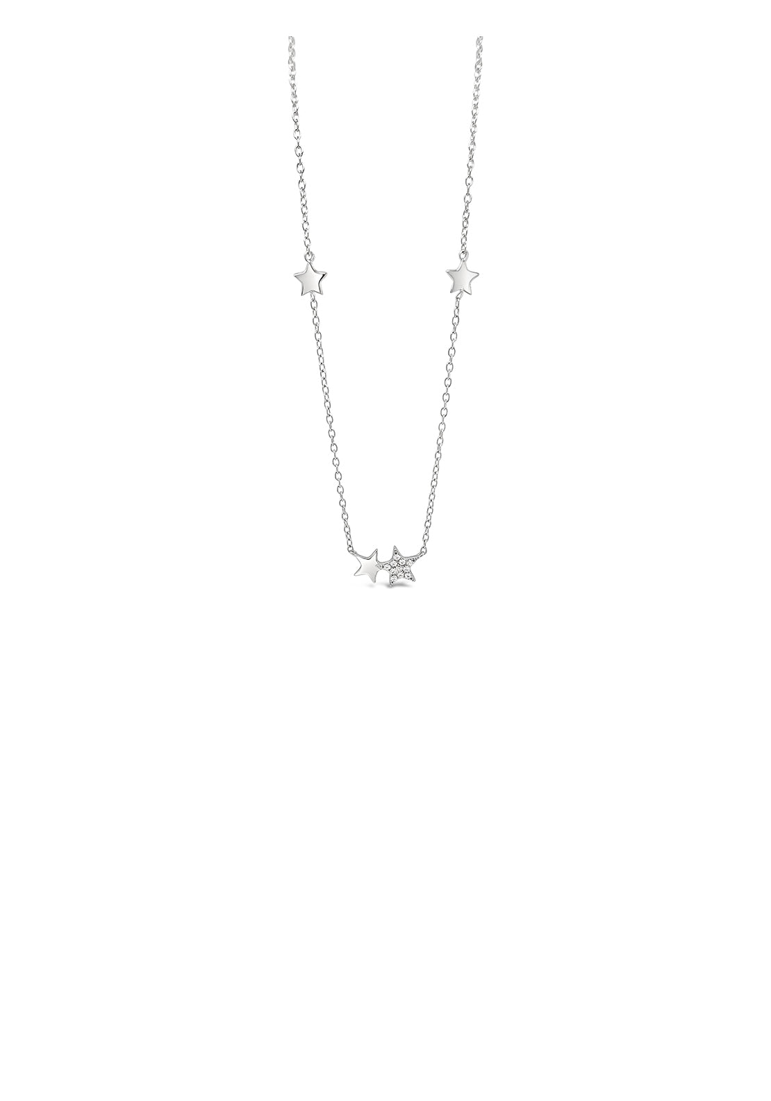 Absolute Jewellery Silverver Double Star Pendant 1 Shaws Department Stores