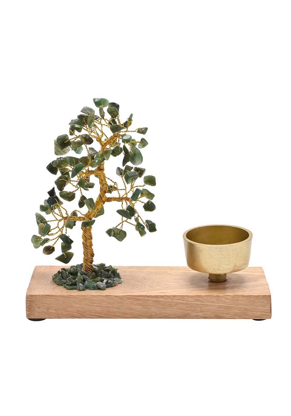 Sophia Serenity Gemstone Tree Tea Light Holder - Green Jade 1 Shaws Department Stores