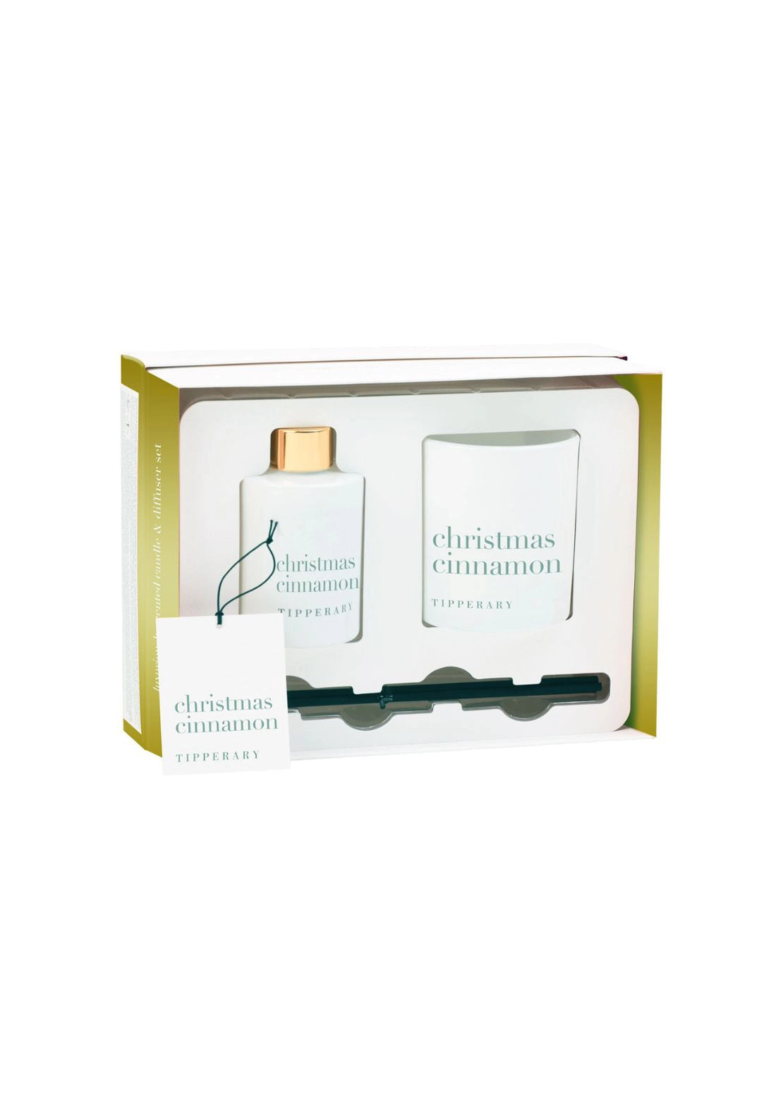 Tipperary Crystal Cinnamon Candle &amp; Diffuser Set - Cinnamon 1 Shaws Department Stores
