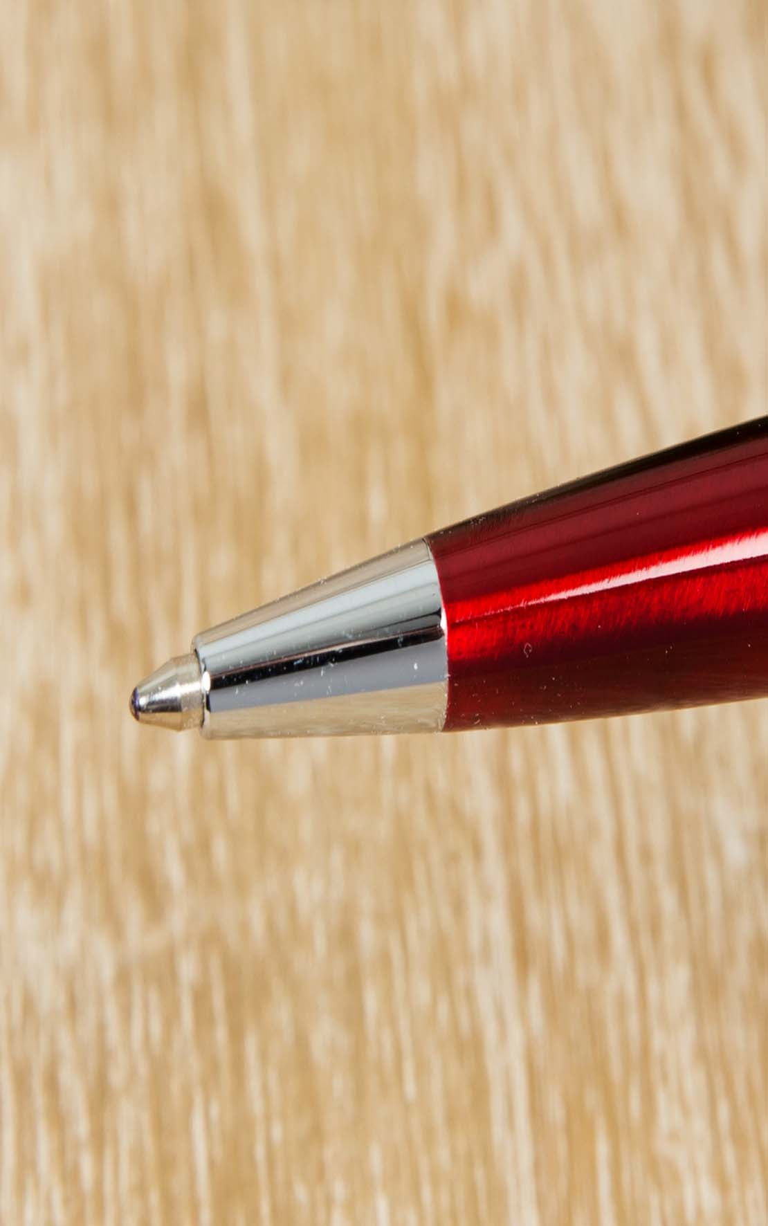 Stratton Ballpoint Pen - Red With Etched Pattern Top 3 Shaws Department Stores