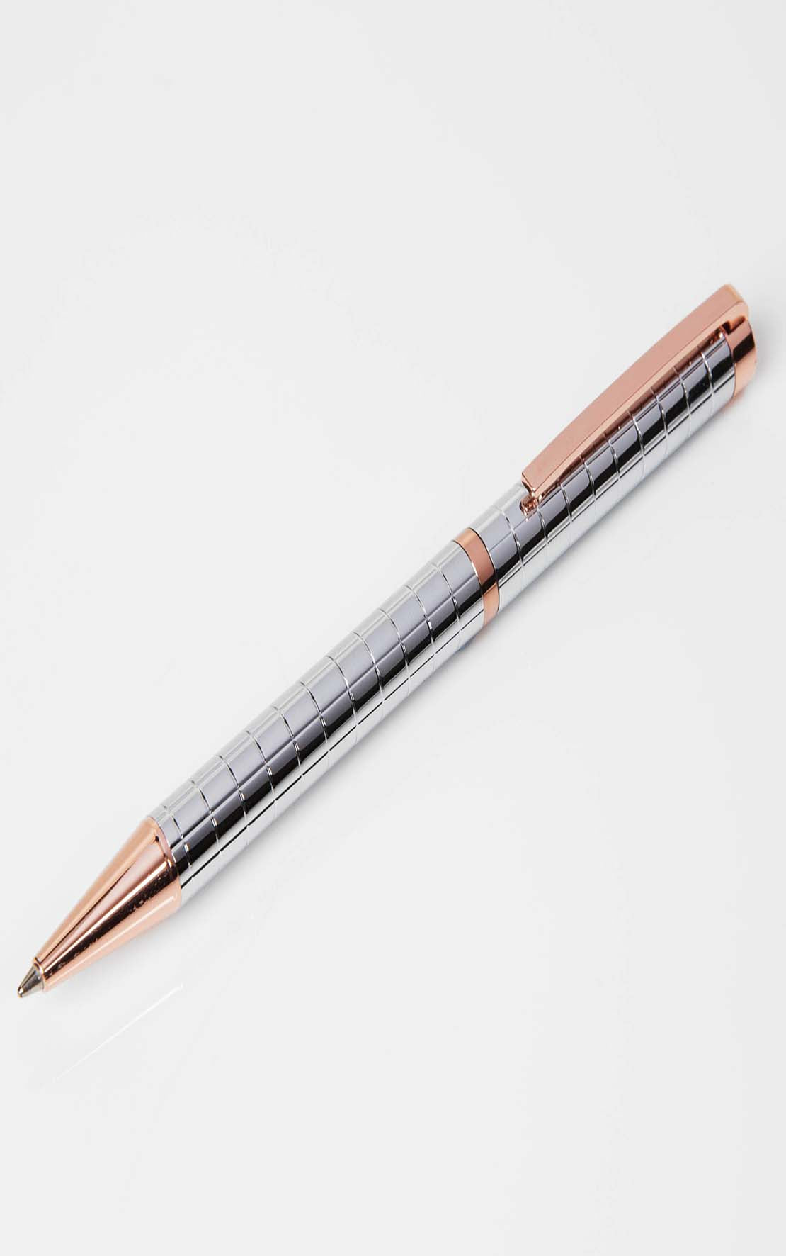 Stratton Ballpoint Pen - Silver &amp; Rose 2 Shaws Department Stores