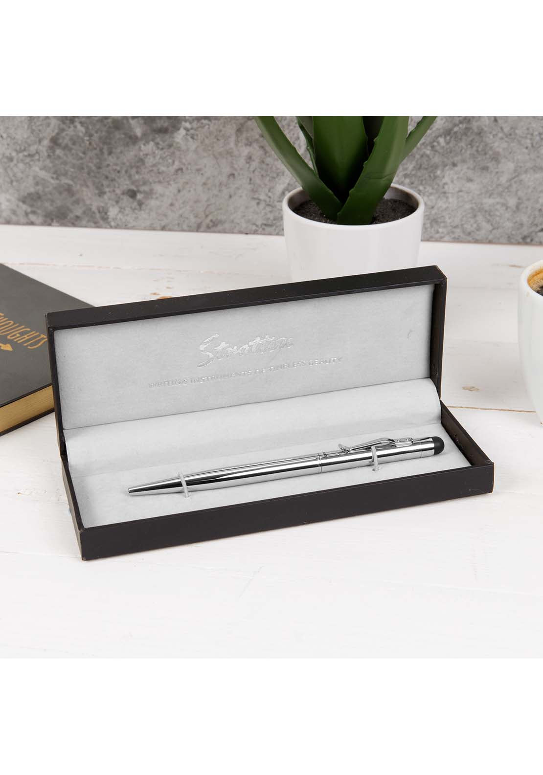 Stratton Ballpoint Pen Silver Barrel With Stylus 3 Shaws Department Stores