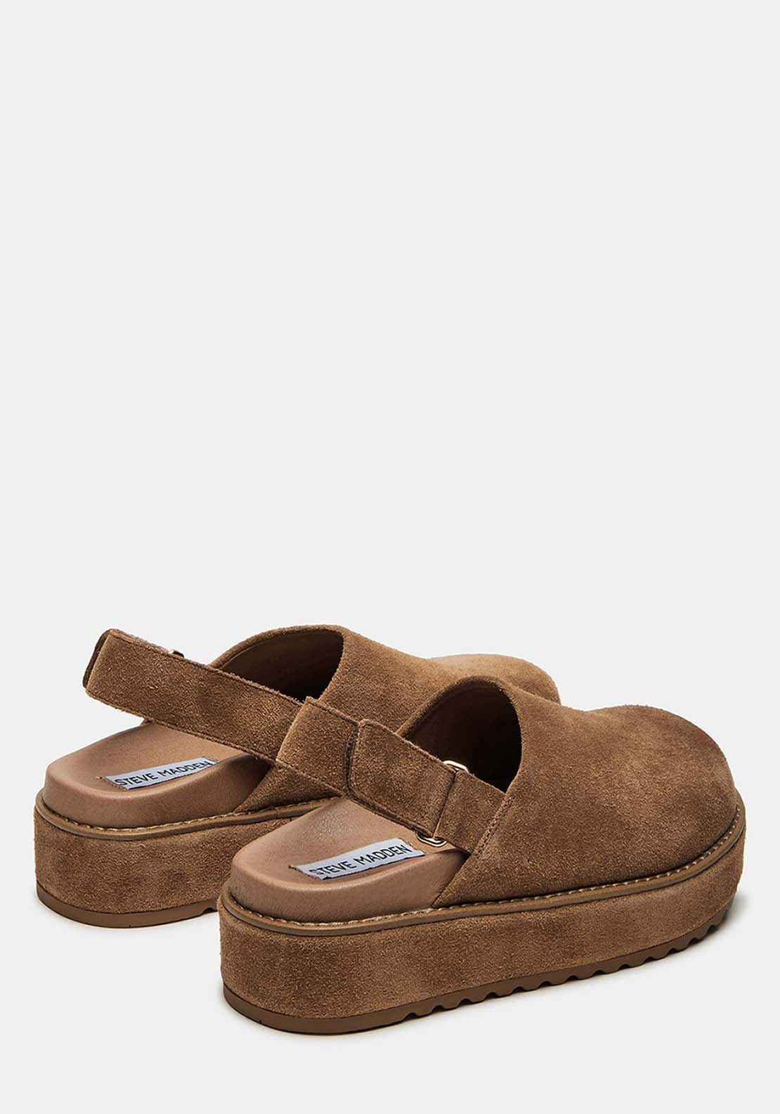 Steve Madden Slip On Clog - Cognac Suede 2 Shaws Department Stores