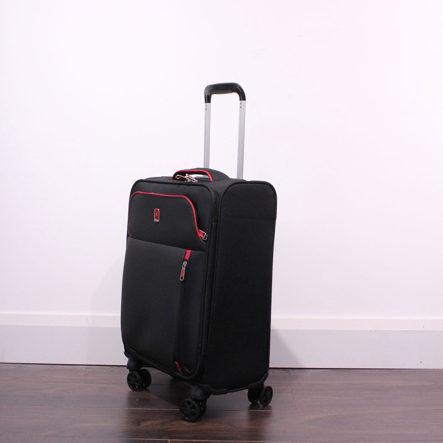 Portland Zennitt Ultra-Light 50cm Luggage - Black/Red 1 Shaws Department Stores