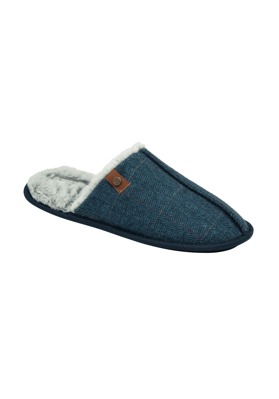 Dunlop Sydney navy slip-on mule. - Navy 2 Shaws Department Stores