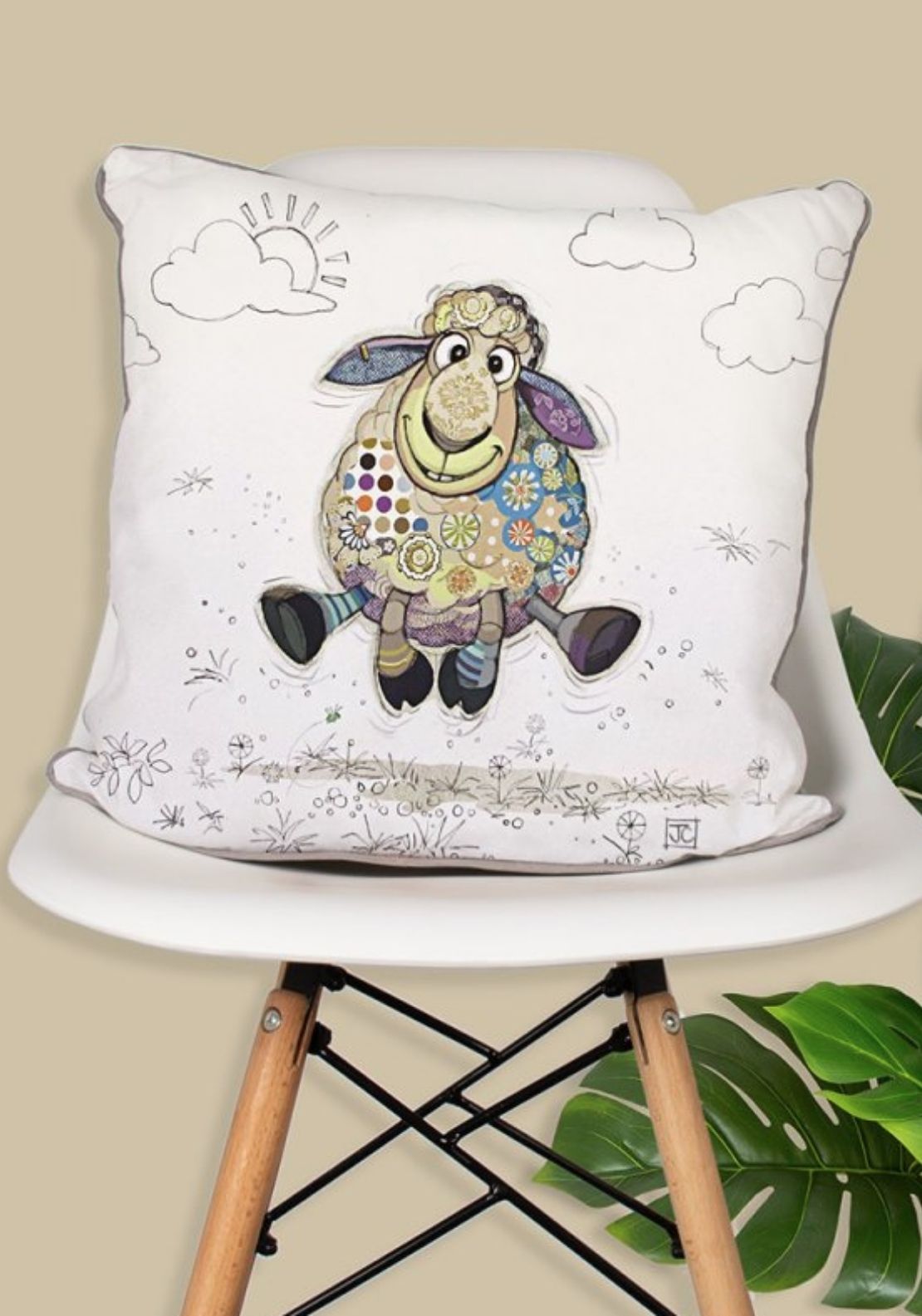 The Home Collection Sasha Sheep Cushion 1 Shaws Department Stores