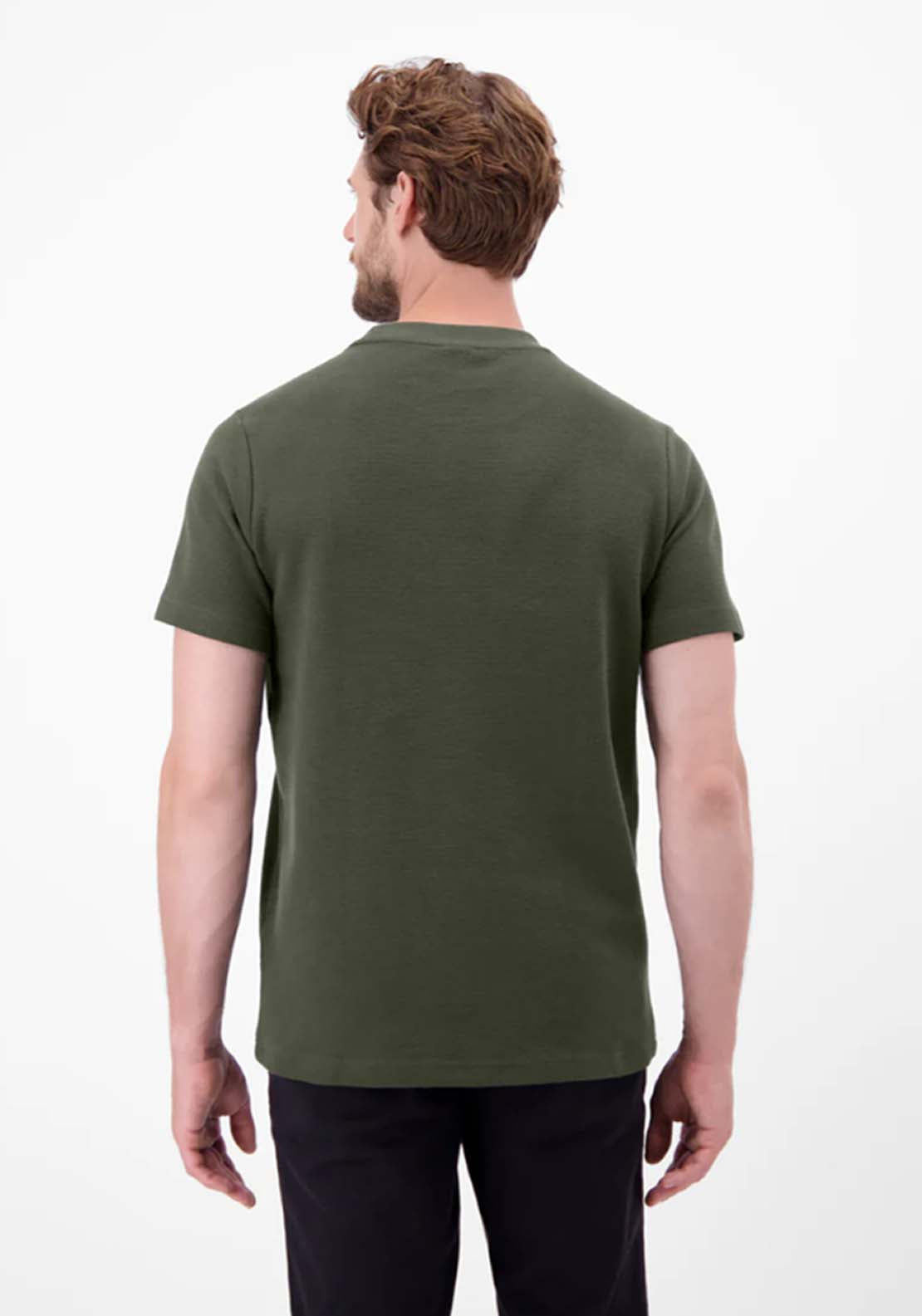 Lerros Structured T-shirt - Nordic Olive 2 Shaws Department Stores