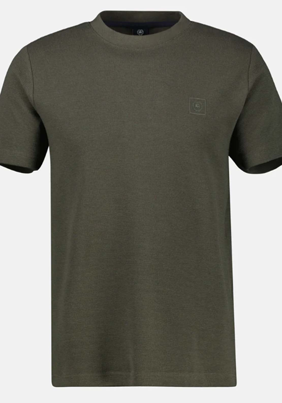 Lerros Structured T-shirt - Nordic Olive 3 Shaws Department Stores