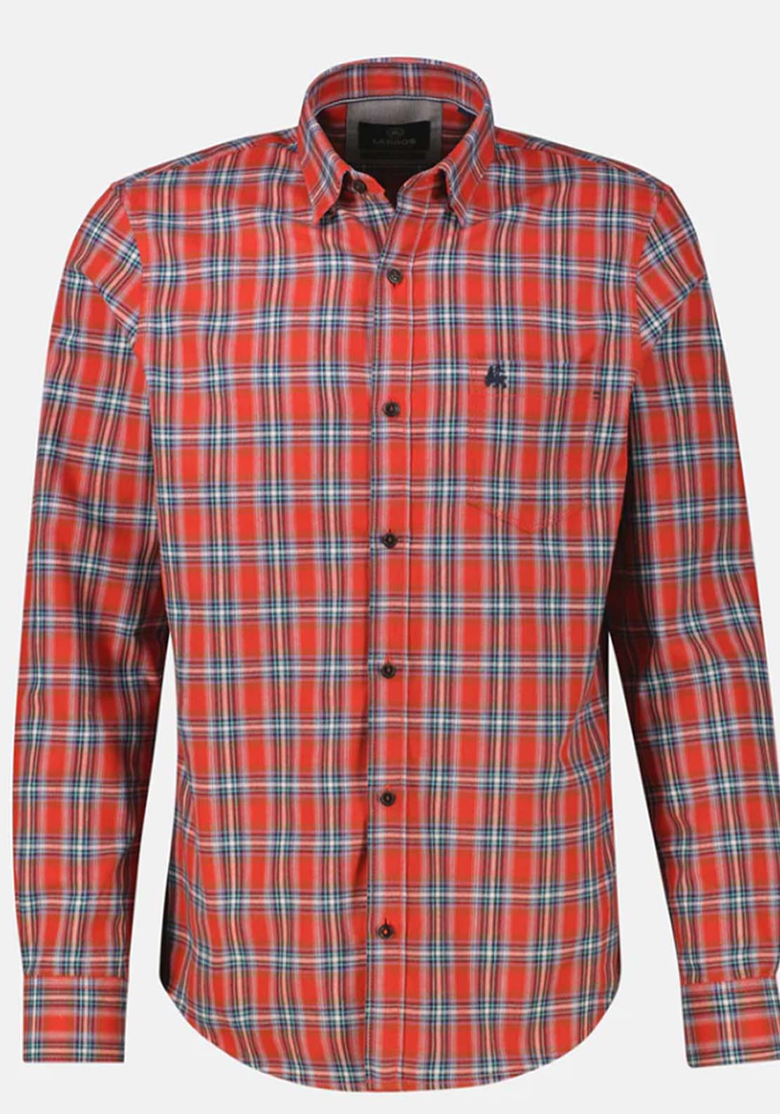 Lerros Long Sleeve Flannel Check Shirt - Red 3 Shaws Department Stores