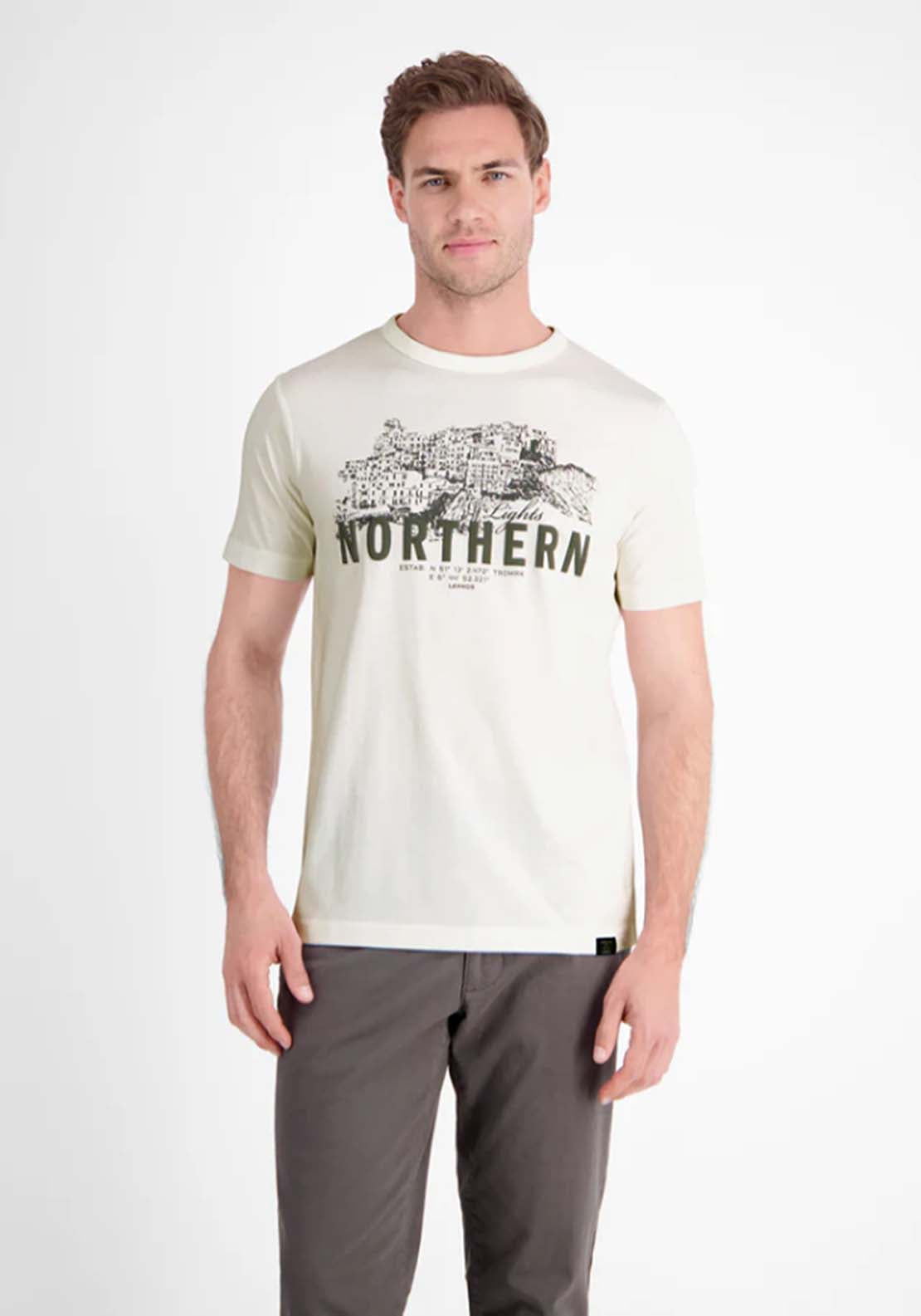 Lerros Graphic Print T-Shirt - White 1 Shaws Department Stores