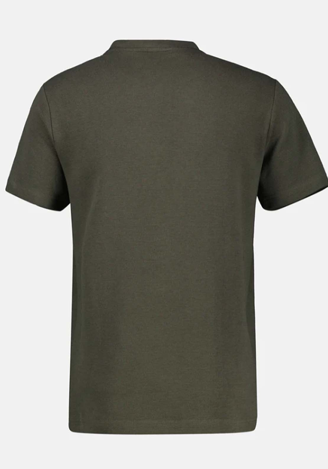 Lerros Structured T-shirt - Nordic Olive 4 Shaws Department Stores