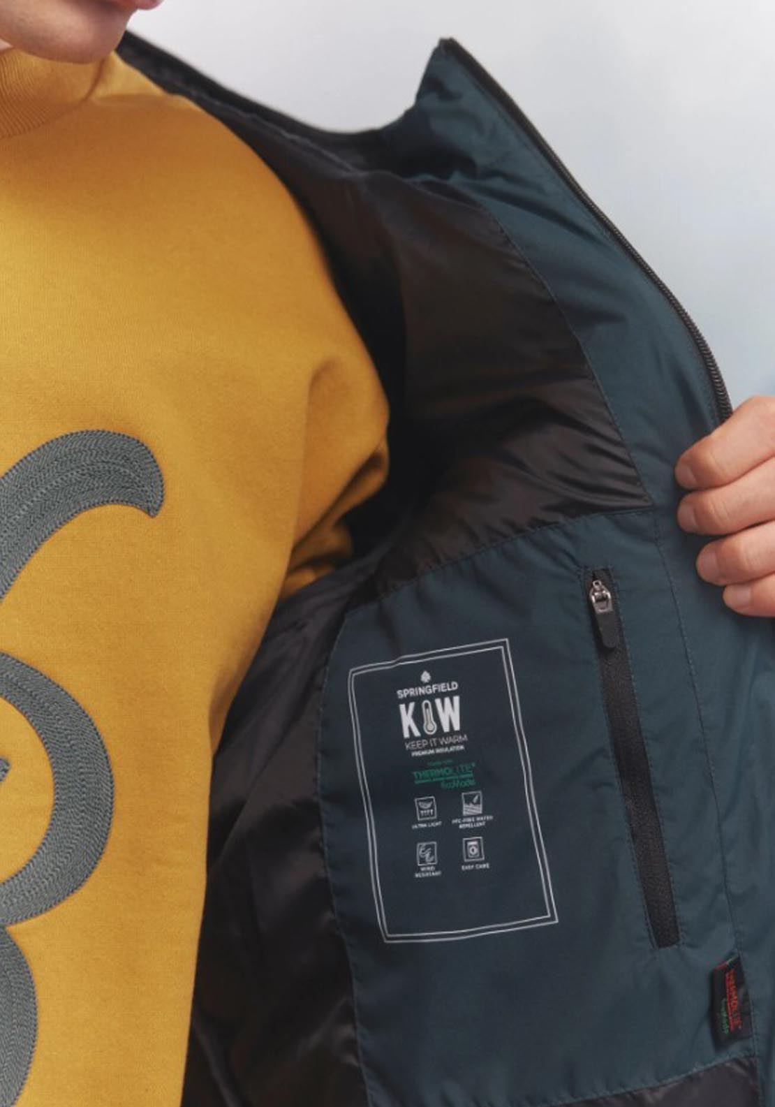 Springfield Thermal Puffer Jacket - Blue 4 Shaws Department Stores