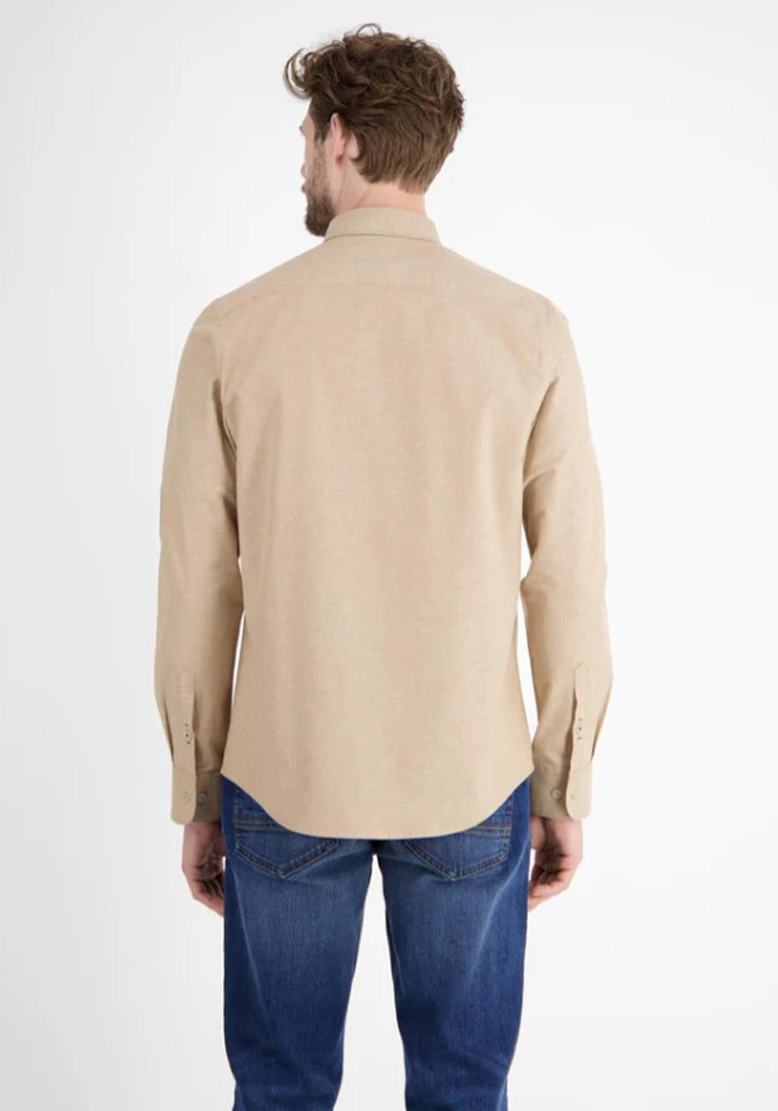 Lerros Oxford Shirt - Light Coffee 2 Shaws Department Stores