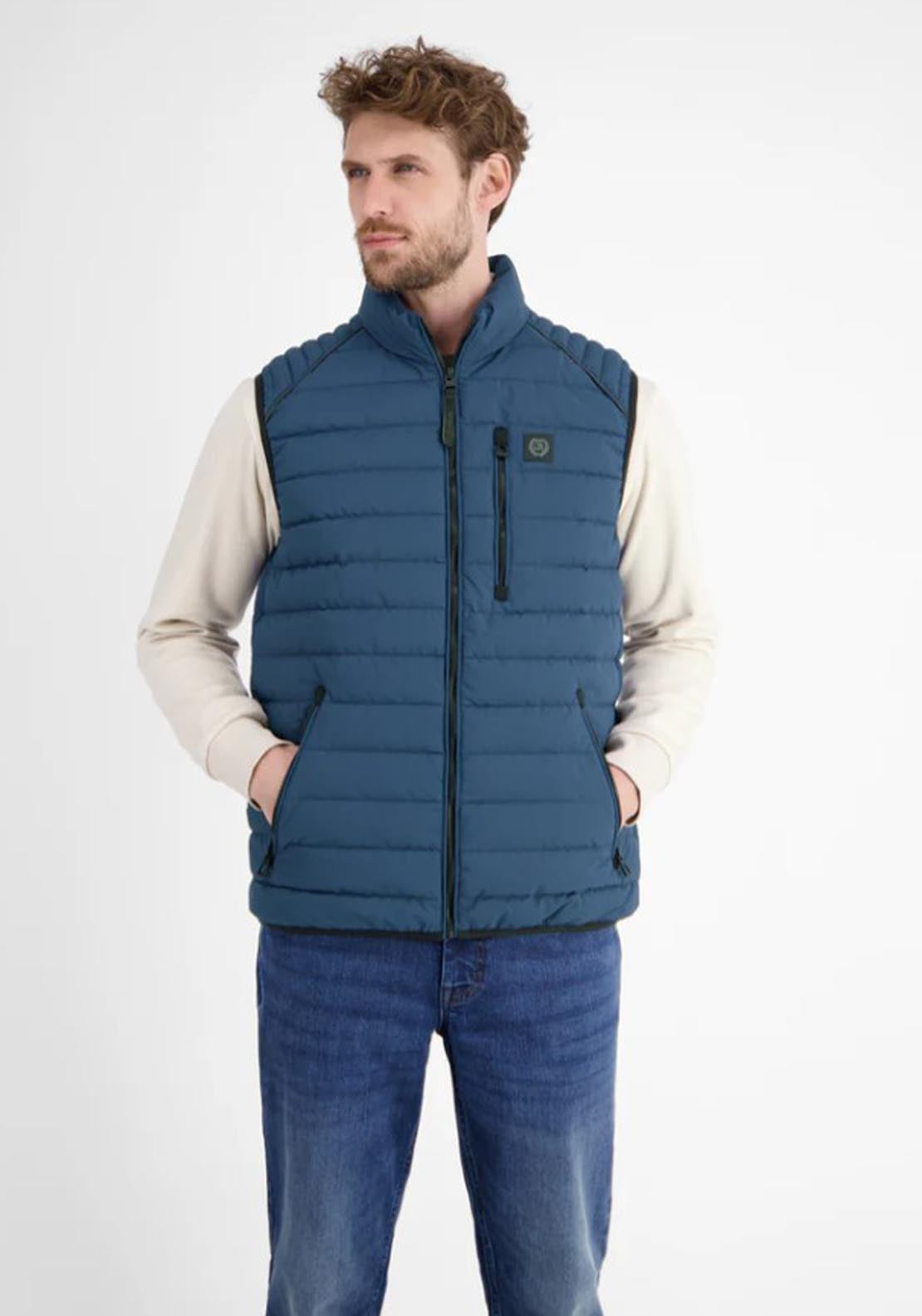 Lerros Quilted Gilet - Blue 1 Shaws Department Stores