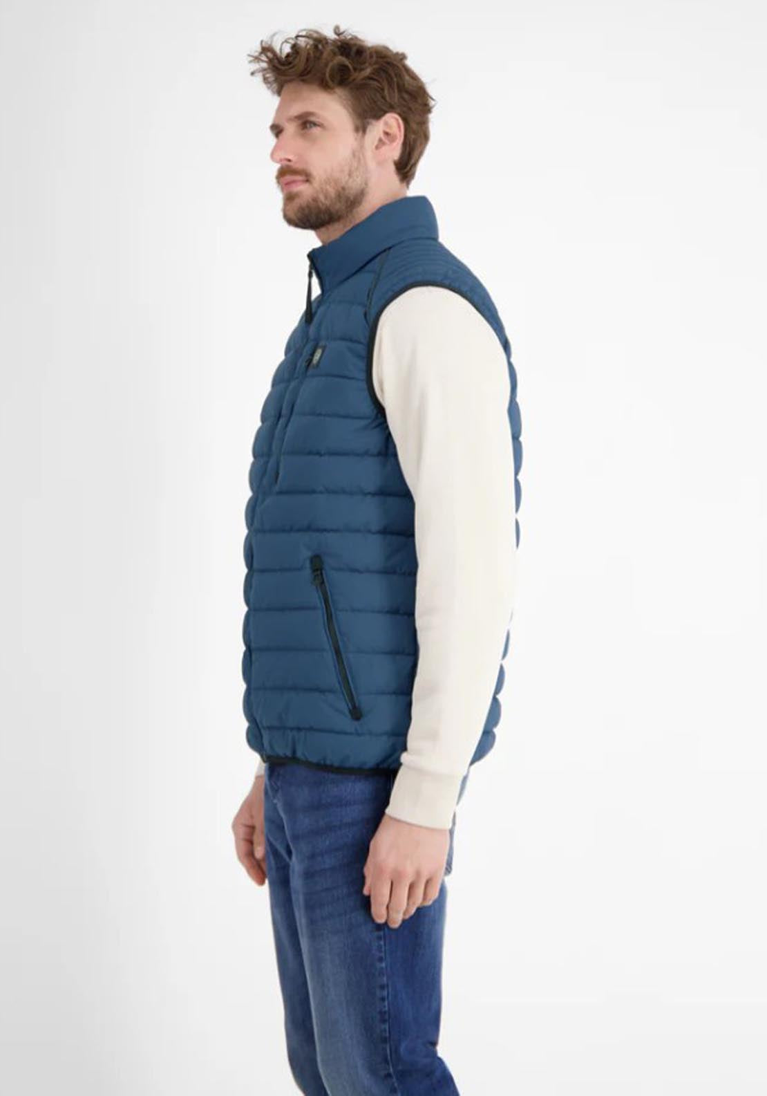 Lerros Quilted Gilet - Blue 2 Shaws Department Stores